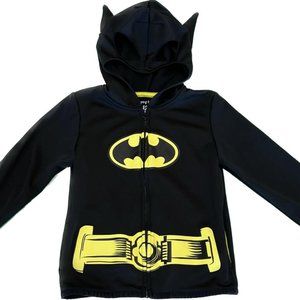 Batman zip up hoodie youth boys size 6 fleece costume hooded sweatshirt